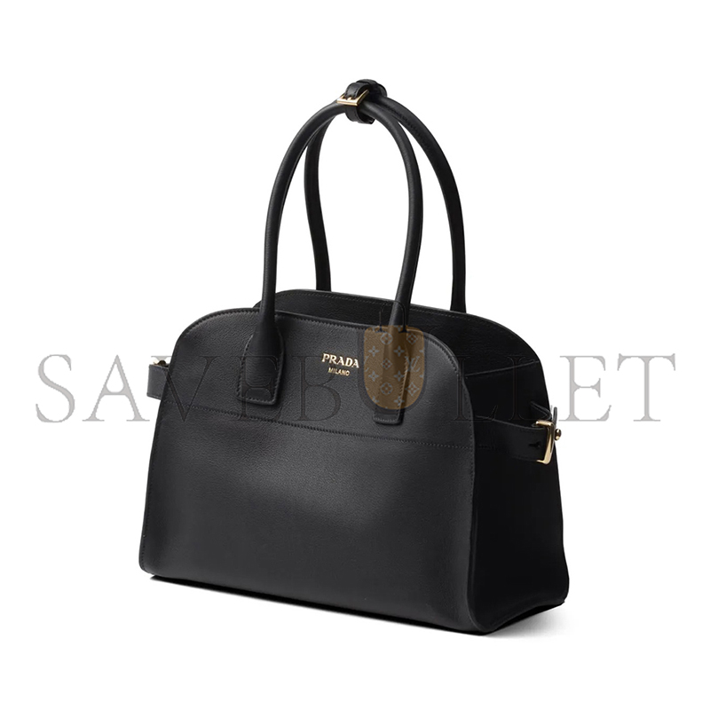Pra*a medium leather tote bag 1bg517 (35*25*18cm)